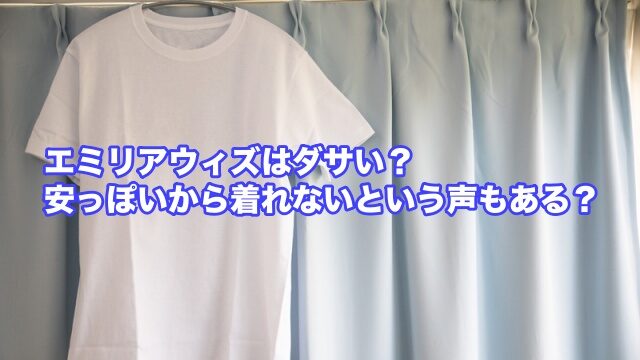 エミリアウィズ ダサい
