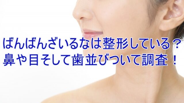 ばんばんざい るな 整形 鼻